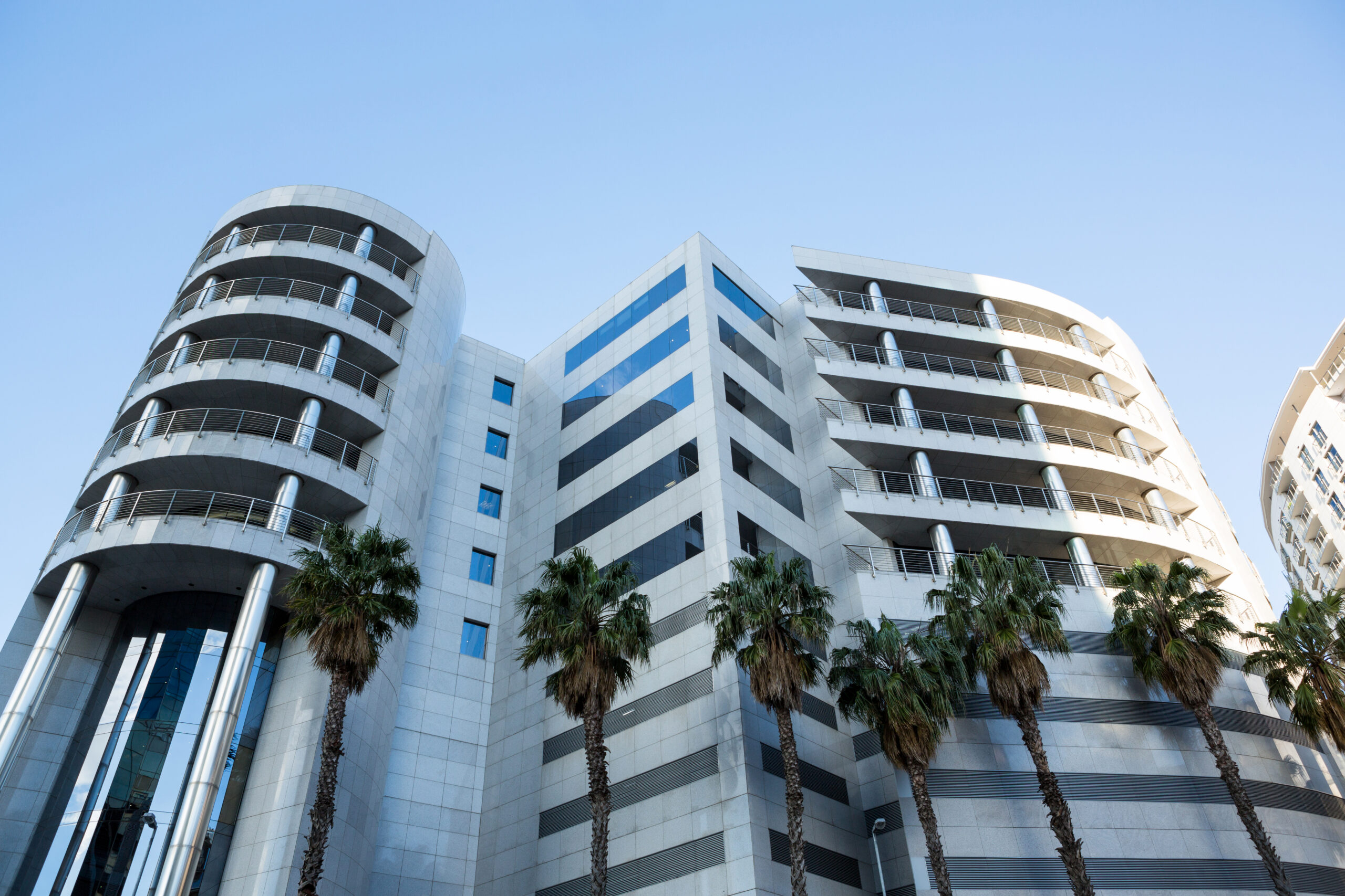 office buildings with modern architecture scaled